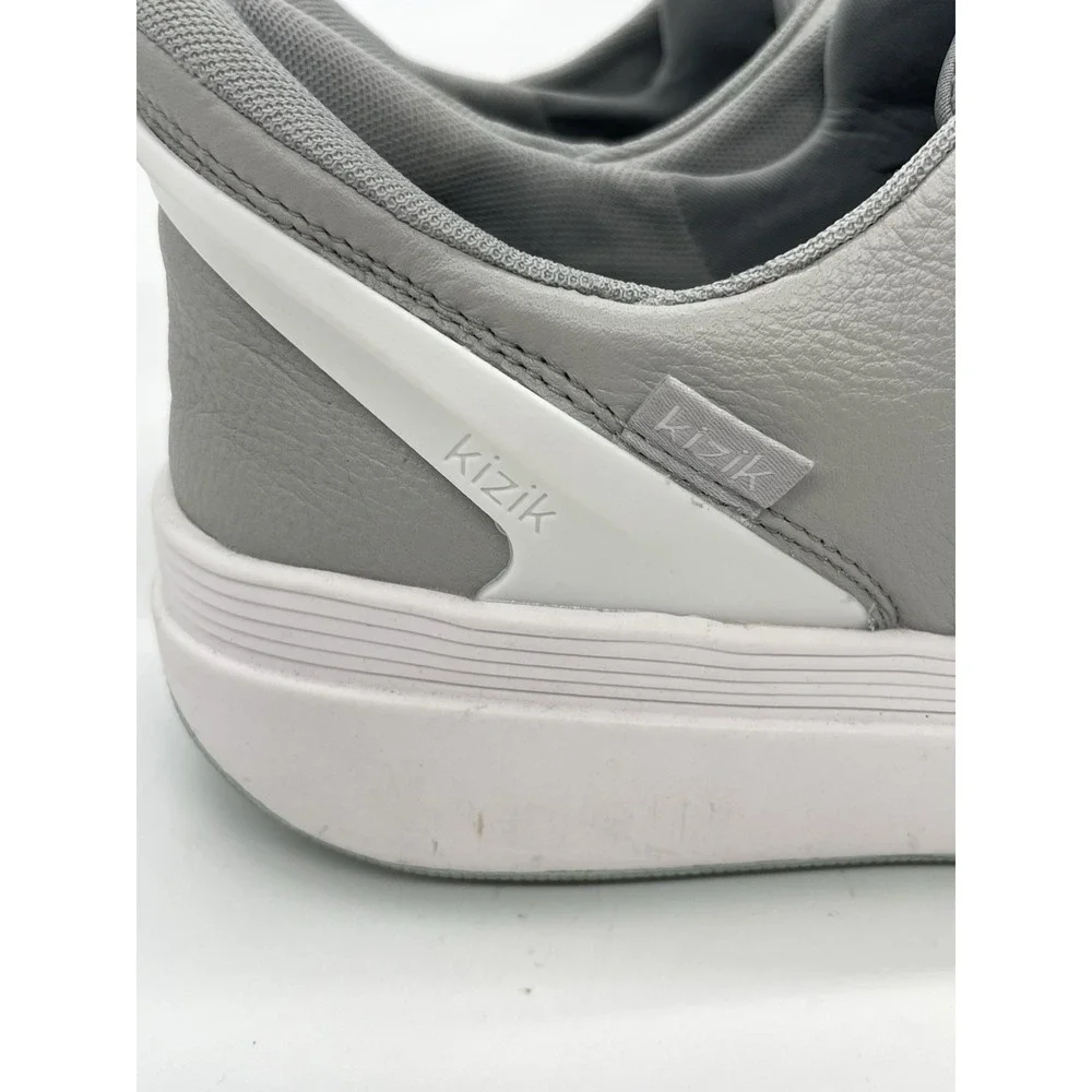 Kizik Sydney Womens Leather Hands Free Slip On Sneakers Harbor Mist Grey Size 10